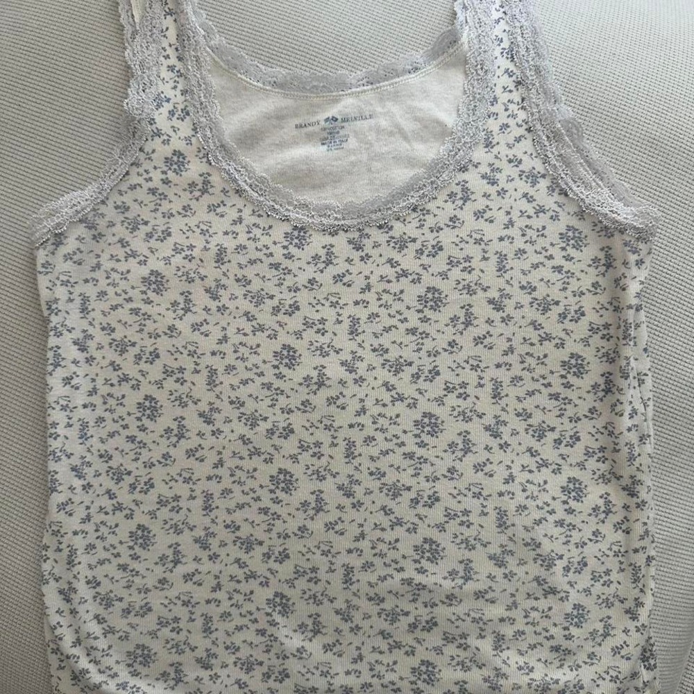 Brandy Melville 100% Cotton Floral Tank